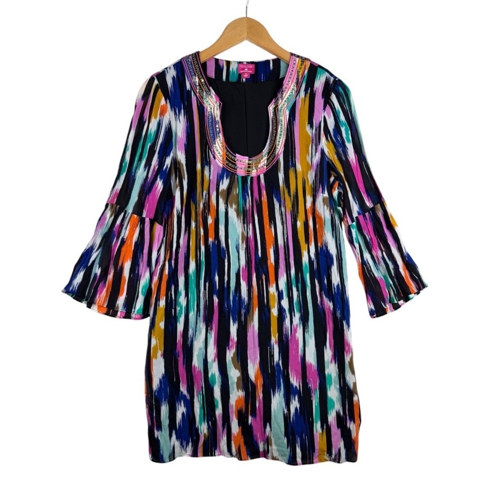 Trina Turk x INC Womens Shift Sequin Scoop Neck Mini Dress Size Medium